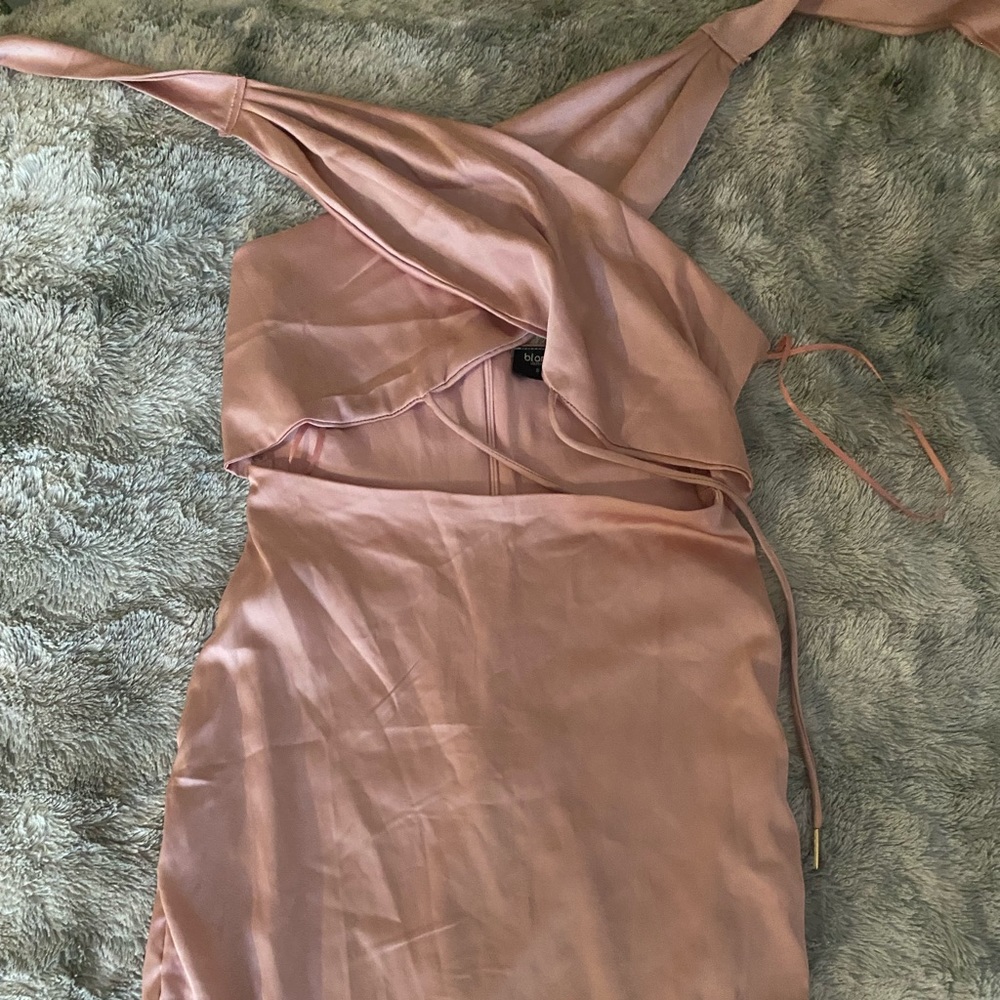 BRAND NEW halter, cut out, satin mini dress Size: Small - Picture 5 of 5